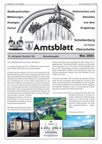 Mai 2004 - Scheibenberg