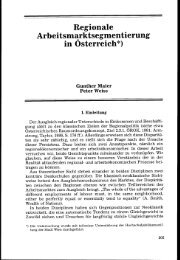 Regionale Arbeitsmarktsegmentierung in Österreich*)