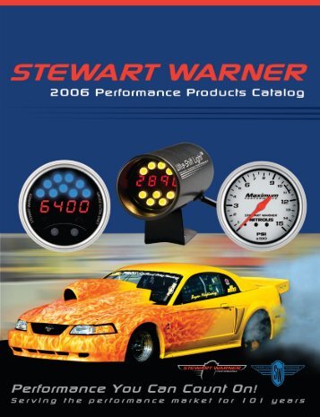 Stewart Warner Performance Products Catalog - Vehicle Controls