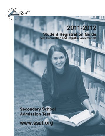 2011-2012 Student Registration Guide - SSAT
