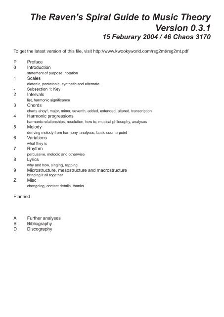 Music Theory Chord Chart