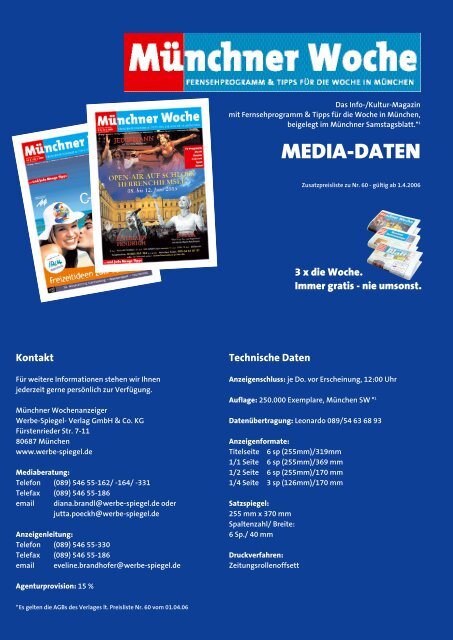 Münchner Woche Mediadaten 07 - Wochenanzeiger München