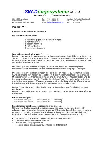 Promot WP Broschüre - SW-Düngesysteme GmbH