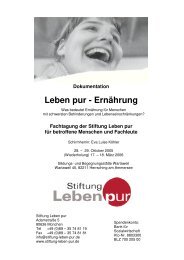 Leben pur - Ernährung - Stiftung Leben pur