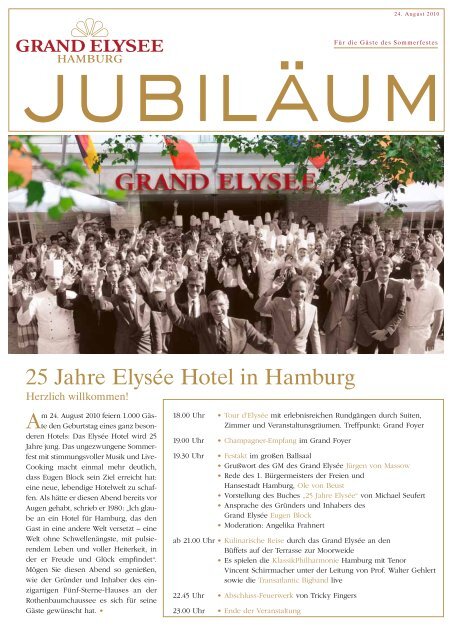 25 Jahre Elysée Hotel in Hamburg - Grand Elysée Hamburg