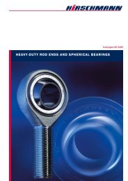 Heavy-duty Rod ends and spherical bearings from HIRsCHmAnn