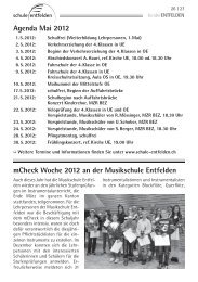 sw Agenda Mai 2012 mCheck Woche 2012 an ... - Schule Entfelden