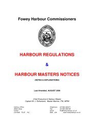 harbour regulations & harbour masters notices - Fowey Harbour