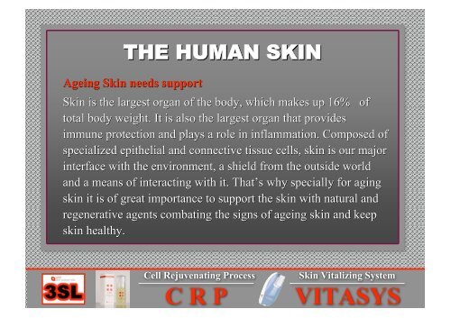 CRP Cell Rejuvenating Process VITASYS Skin Vitalizing System