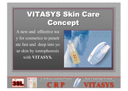 CRP Cell Rejuvenating Process VITASYS Skin Vitalizing System