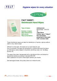 Hygiene wipes for every situation FACT SHEET: Disinfectant Hand ...