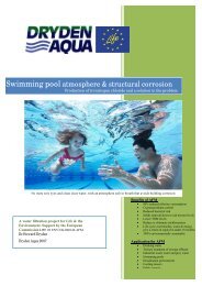 Swimming pool atmosphere & structural corrosion