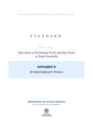 Standard for the Operation of Swimming Pools and Spa ... - SA Health