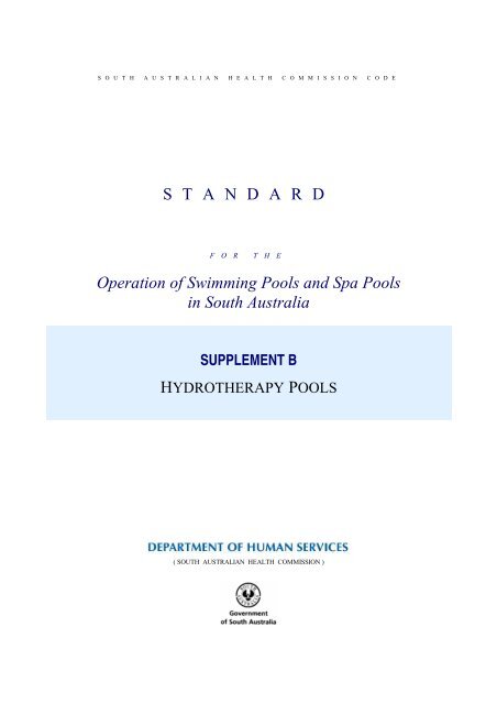 Standard for the Operation of Swimming Pools and Spa ... - SA Health