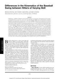 Differences in the Kinematics of the Baseball Swing between Hitters ...