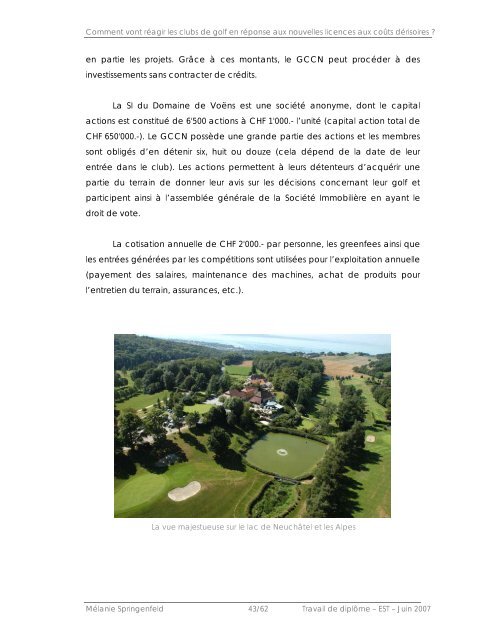 Comment vont réagir les clubs de golf en - tourisme association des ...