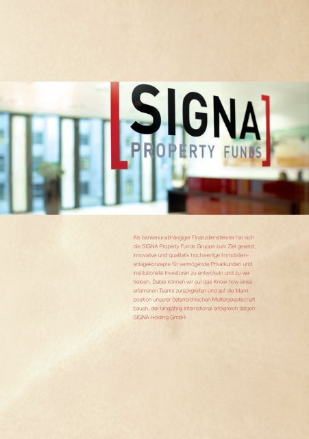 SIGNA Property Funds Gruppe Leistungsbilanz zum 31. Dezember ...