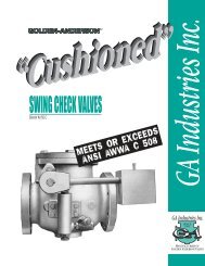Cushioned Swing Check Valves - GA Industries
