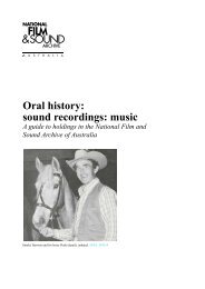 Oral history: sound recordings: music - National Film and Sound ...