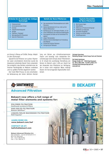 Filter- und Trenntechnik - Filtra Guide