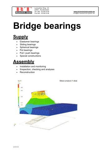 Bridge bearings - BT Bautechnik GmbH