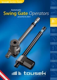 Swing Gate Operators Swing Gate Operators - TOUSEK