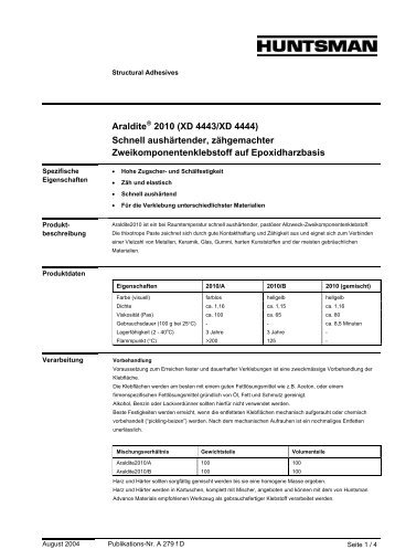 Araldite 2010 - DeMeth GmbH Einsiedeln