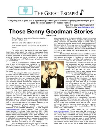 Those Benny Goodman Stories - Bob Knack