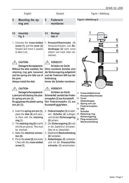 Installation instructions Montageanweisung Stativgerät ... - Welch Allyn