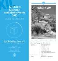 Literatur- und Medienwoche 2013 - Schule Schloss Stein