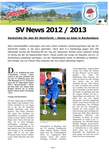 vereinszeitung - 17. Ausgabe.pdf - SV 1930 Steinfurth eV