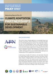 Climate Adaptation Partnerships for Sustainable - Asia-Pacific ...