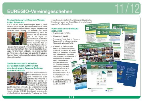 EUREGIO-Geschäftsbericht 2011-2012 - Euregio Bayerischer Wald