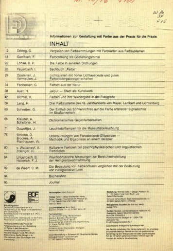 INHALT - Deutsches Farbenzentrum eV