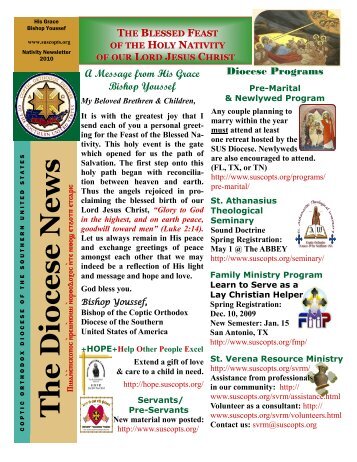 The Diocese News - Coptic Orthodox Diocese of the Southern United ...