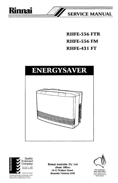 Rinnai 556FTR Service Manual - 2.9 MB - Rinnai UK