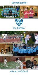 Sportangebote SV Spellen Herbst/Winter 2012 - SV Spellen 1920 eV