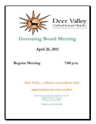 Governing Board Meeting - Deer Valley Unified School District