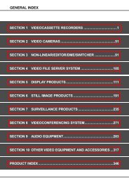 1. Production video cameras/camcorders - Pro Motions doo