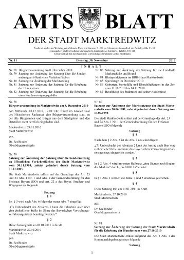 AMTS BLATT - Stadt Marktredwitz