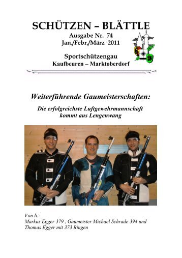 schützen – blättle - Sportschützengau Kaufbeuren-Marktoberdorf