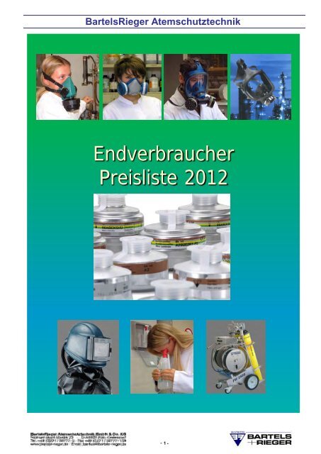 Endverbraucher Preisliste 2012 - Bartels & Rieger GmbH & Co