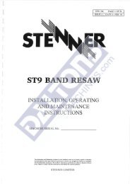 Stenner_ST9_Resaw_Manual_&_Parts.pdf - Woodworking Machines