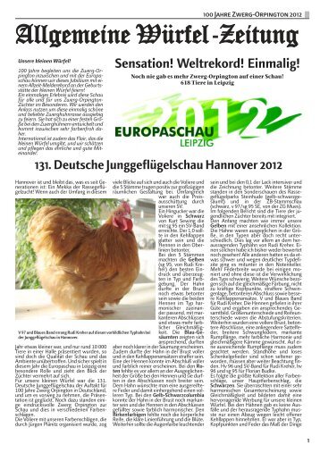 Allgemeine Würfel-Zeitung - SV Zwerg-Orpington