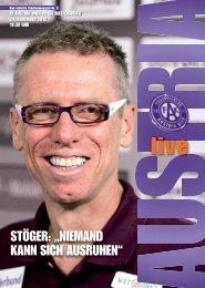 STÖGER: „NIEMAND KANN SICH AUSRUHEN“ - FK Austria Wien