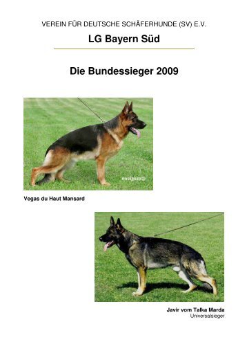 VEREIN FÜR DEUTSCHE SCHÄFERHUNDE (SV - der ...