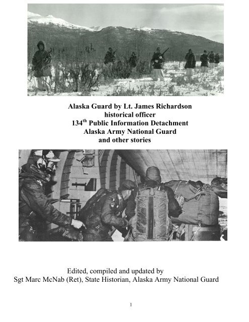 Alaska Guard by Lt. James Richardson historical officer - the Alaska ...