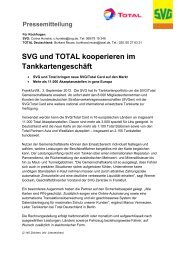 SVG und TOTAL kooperieren im Tankkartengeschäft