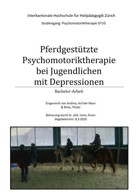 Pferdgestützte Psychomotoriktherapie bei Jugendlichen mit ... - BSCW