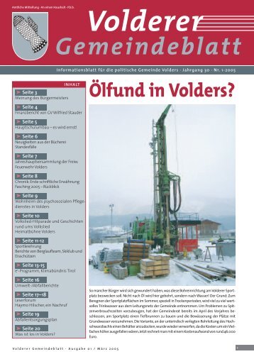 Gemeindeblatt / Ausgabe 1/2005 - Gemeinde Volders - Land Tirol